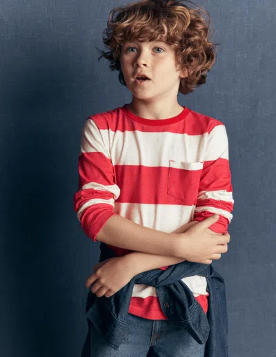 Boden Kids' Langärmliges T-shirt Für Den Alltag-merida In Rot | Grösse 164 In Red