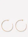 Boden Large Hammered Hoop Earrings-gold Female  In Brown