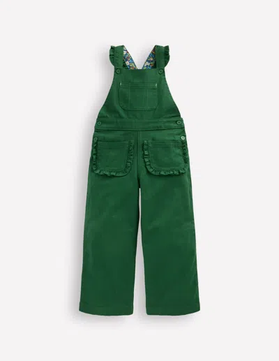 Boden Kids' Latzhose Mit Rüschen-kieferngrün In Green