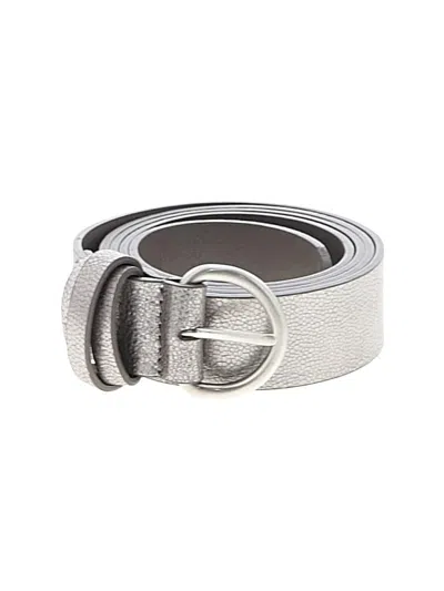Pre-owned Boden Leather Belt In Silver
