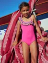 Boden Lila One Shoulder Swimsuitpink Ric Rac Girls  In Pink Ric Rac
