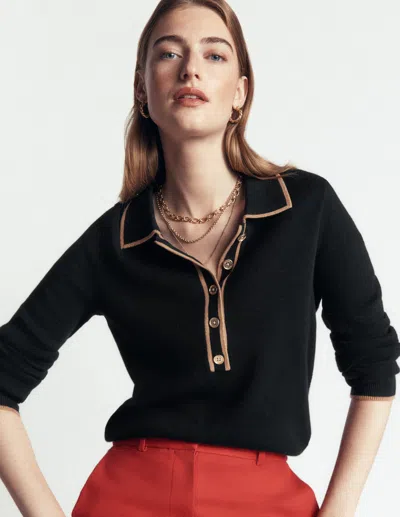Boden Liz Henley-pullover In Schwarz | Grösse Xs In Black