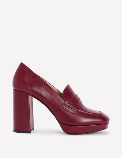 Boden Loafer Mit Plateau-absatz In Oxblood | Grösse 36 In Rot