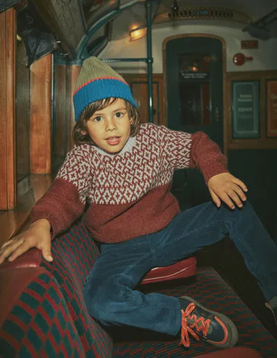 Boden Kids' Lockerer Fair-isle-pullover In Gelb | Grösse 98 In Multi