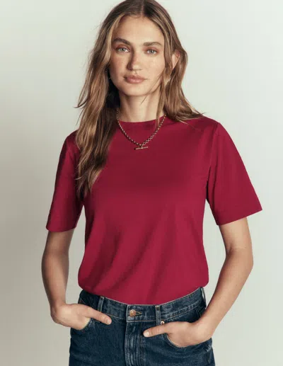 Boden Lockeres Baumwoll-t-shirt In Rot | Grösse Small In Red