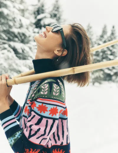 BODEN LONG JACQUARD CARDIGAN NAVY TIGERS BODEN