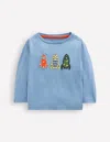 Boden Long Sleeve Applique T-shirt-blue Rockets Male  In Blue