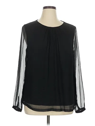 Pre-owned Boden Long Sleeve Blouse In Black