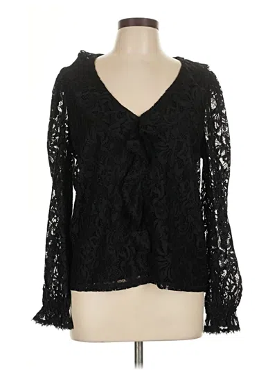 Pre-owned Boden Long Sleeve Blouse In Black