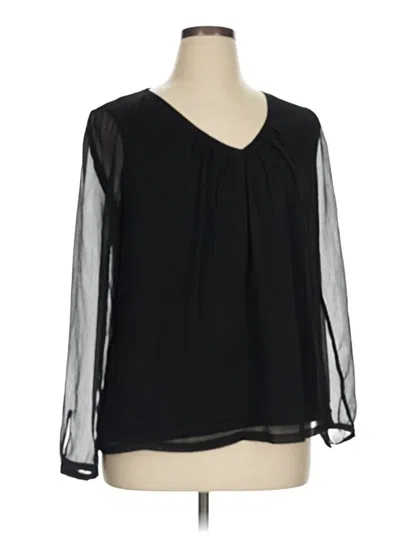 Pre-owned Boden Long Sleeve Blouse In Black