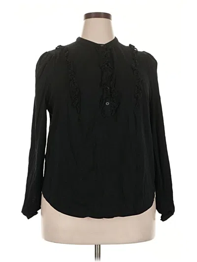 Pre-owned Boden Long Sleeve Blouse In Black
