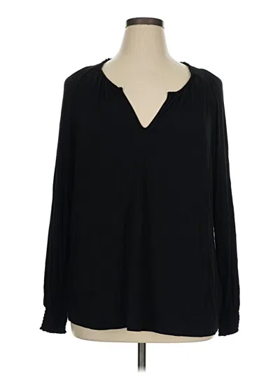 Pre-owned Boden Long Sleeve Blouse In Black