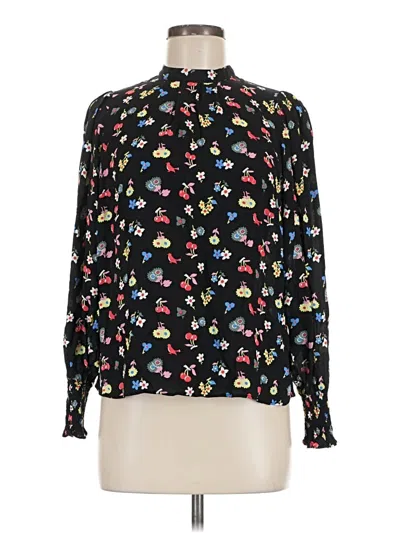 Pre-owned Boden Long Sleeve Blouse In Black