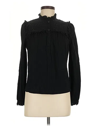 Pre-owned Boden Long Sleeve Blouse In Black