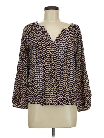 Pre-owned Boden Long Sleeve Blouse In Black