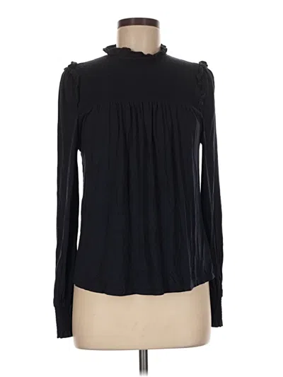 Pre-owned Boden Long Sleeve Blouse In Black