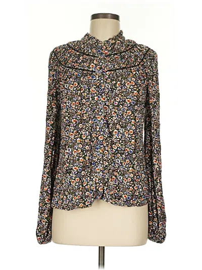 Pre-owned Boden Long Sleeve Blouse In Black