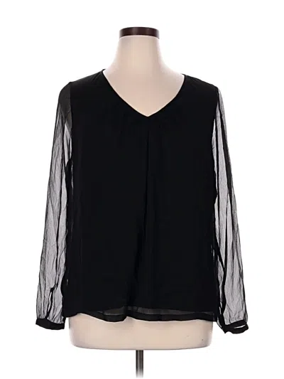 Pre-owned Boden Long Sleeve Blouse In Black