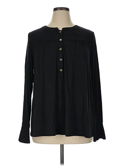Pre-owned Boden Long Sleeve Blouse In Black