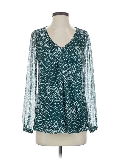 Pre-owned Boden Long Sleeve Blouse In Blue