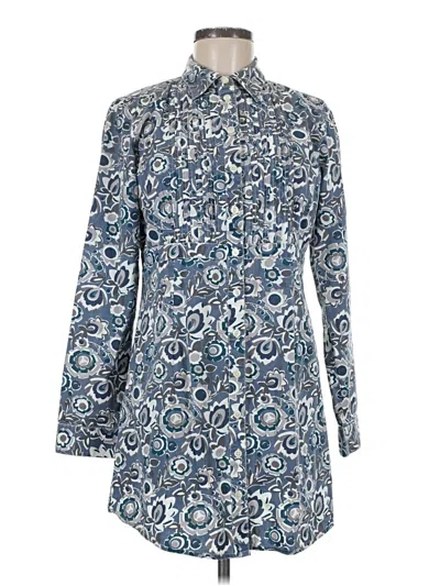 Pre-owned Boden Long Sleeve Blouse In Blue