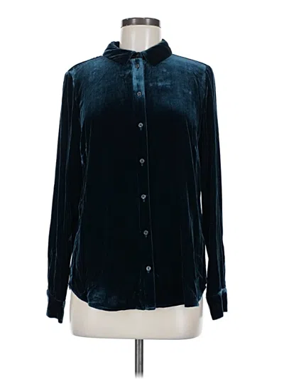 Pre-owned Boden Long Sleeve Blouse In Blue