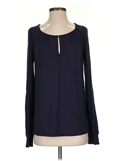 Pre-owned Boden Long Sleeve Blouse In Blue
