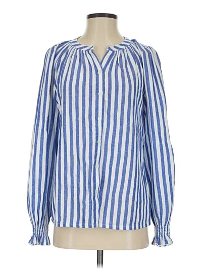 Pre-owned Boden Long Sleeve Blouse In Blue