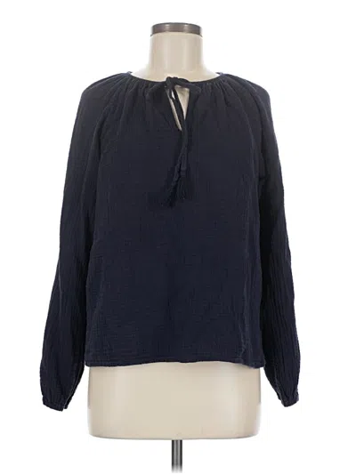 Pre-owned Boden Long Sleeve Blouse In Blue