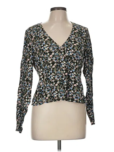 Pre-owned Boden Long Sleeve Blouse In Blue