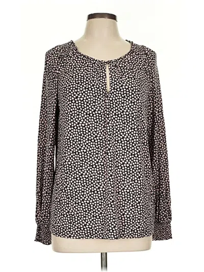 Pre-owned Boden Long Sleeve Blouse In Brown