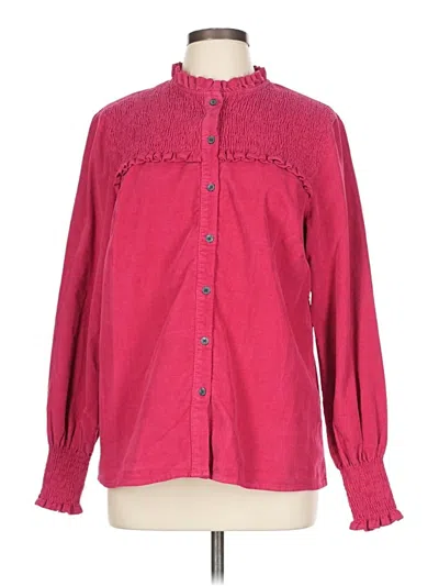 Boden Long Sleeve Blouse In Pink