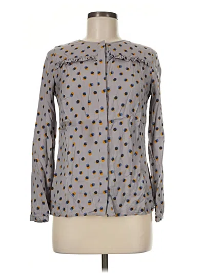 Pre-owned Boden Long Sleeve Blouse In Gray