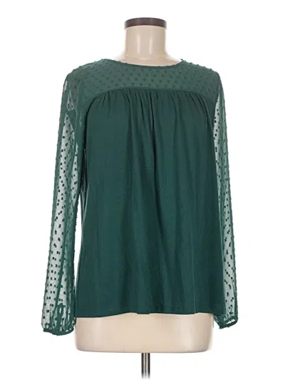 Pre-owned Boden Long Sleeve Blouse In Green