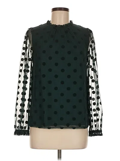 Pre-owned Boden Long Sleeve Blouse In Green