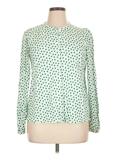 Pre-owned Boden Long Sleeve Blouse In Green