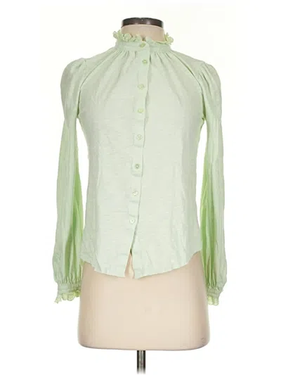 Pre-owned Boden Long Sleeve Blouse In Green