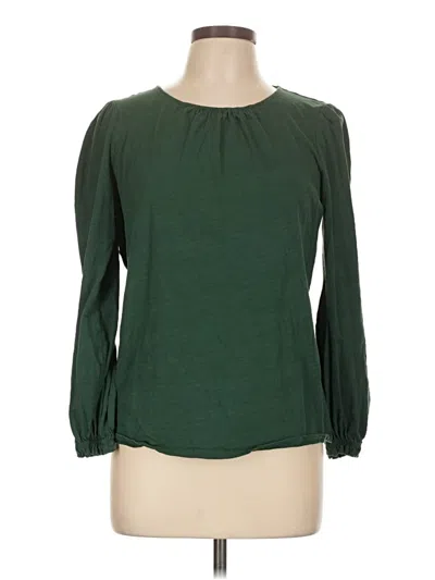 Pre-owned Boden Long Sleeve Blouse In Green