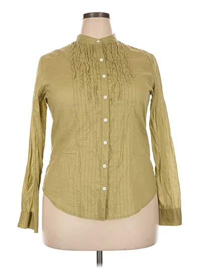 Pre-owned Boden Long Sleeve Blouse In Green