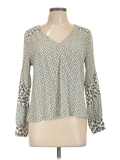 Pre-owned Boden Long Sleeve Blouse In Green