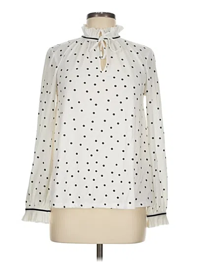 Pre-owned Boden Long Sleeve Blouse In Ivory