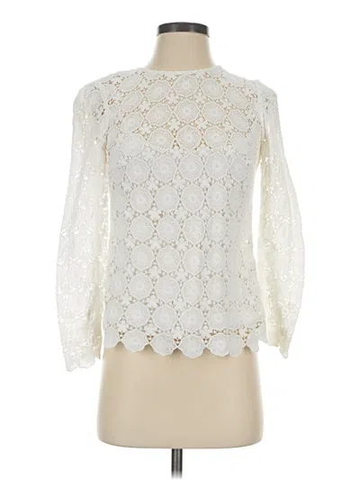 Pre-owned Boden Long Sleeve Blouse In Ivory