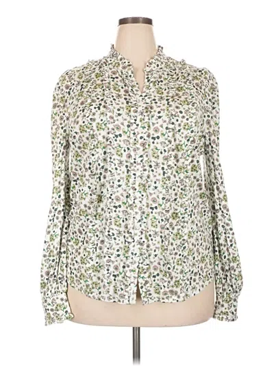 Pre-owned Boden Long Sleeve Blouse In Ivory