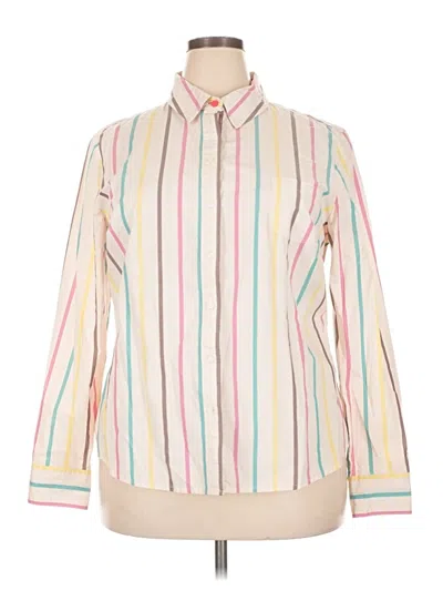 Pre-owned Boden Long Sleeve Blouse In Ivory