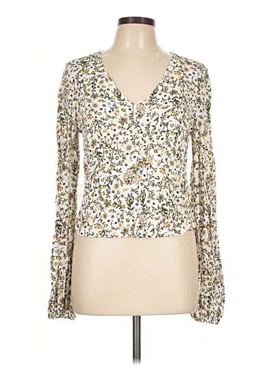 Pre-owned Boden Long Sleeve Blouse In Ivory