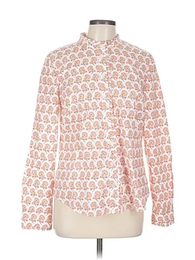 Pre-owned Boden Long Sleeve Blouse In Orange