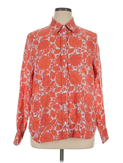 Pre-owned Boden Long Sleeve Blouse In Orange