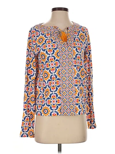 Pre-owned Boden Long Sleeve Blouse In Orange