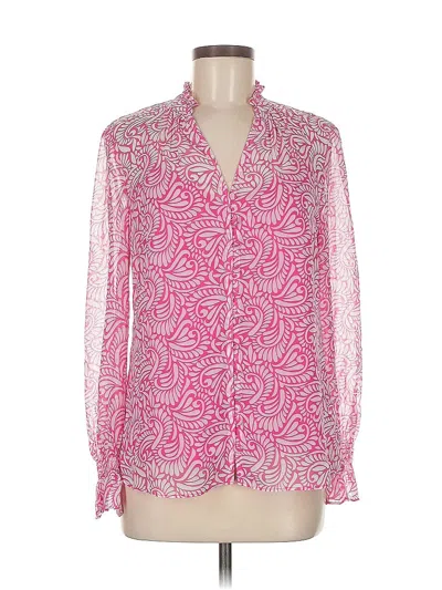 Pre-owned Boden Long Sleeve Blouse In Pink