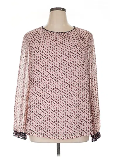 Pre-owned Boden Long Sleeve Blouse In Pink